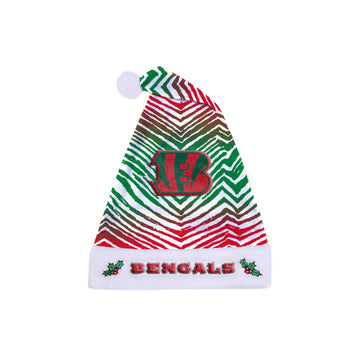 Zubaz NFL Cincinnati Bengals Red/Green Santa Hat