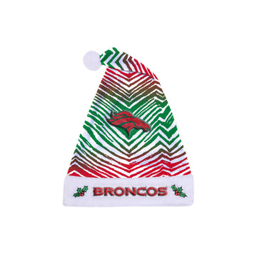 Zubaz Santa Hat NFL Denver Broncos - Red and green