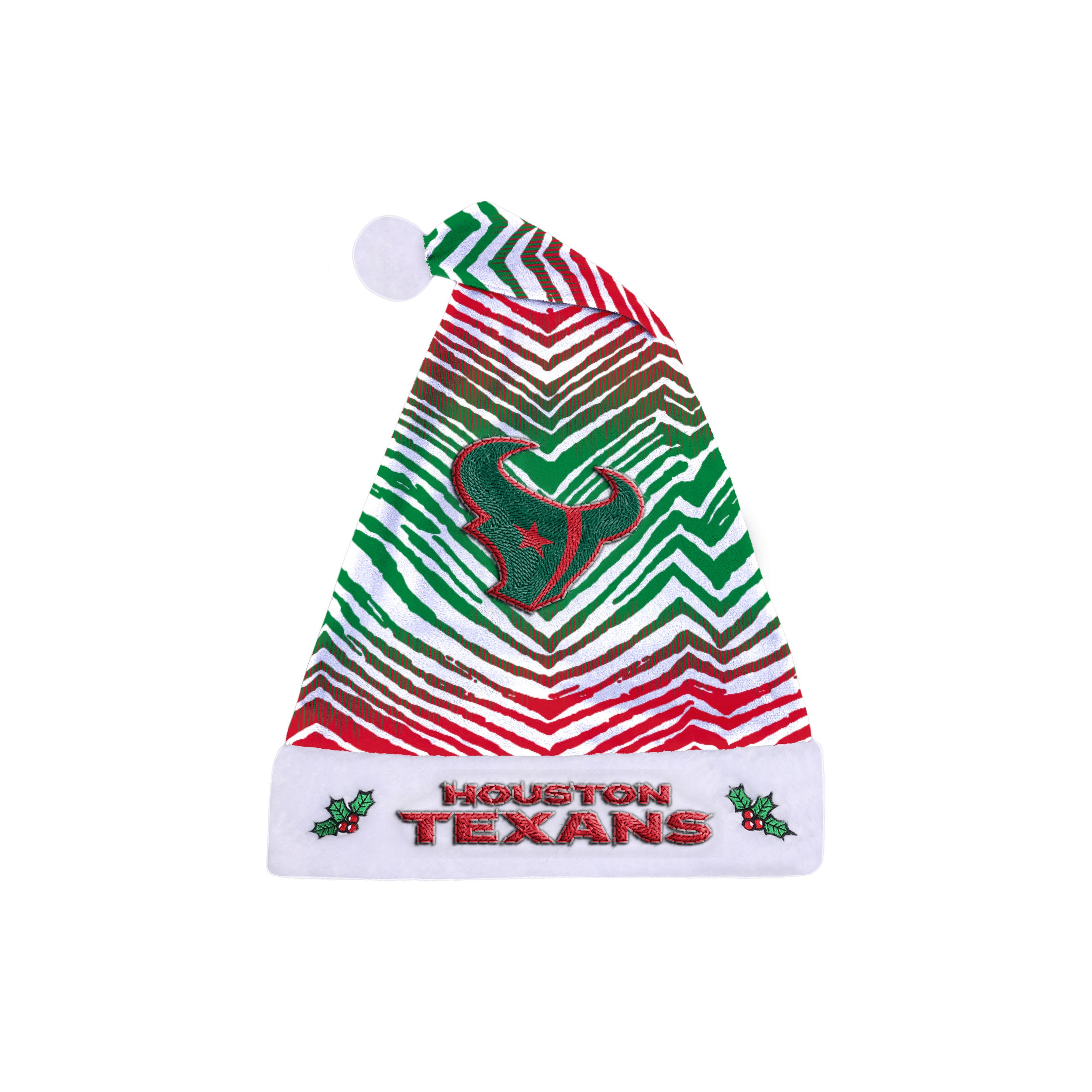 Zubaz Santa Hat NFL Houston Texans - Red and green