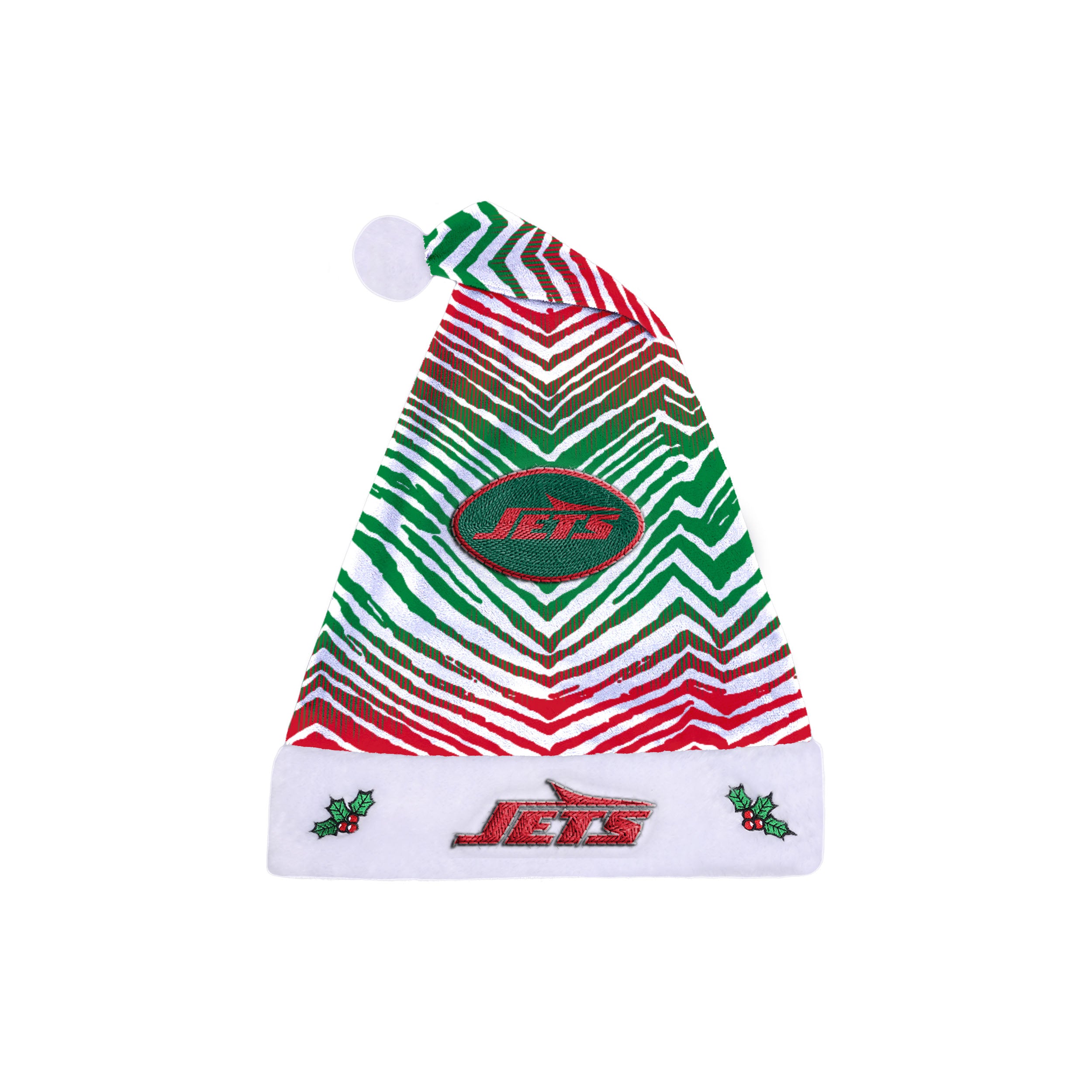 Zubaz Santa Hat NFL New York Jets - Red and green