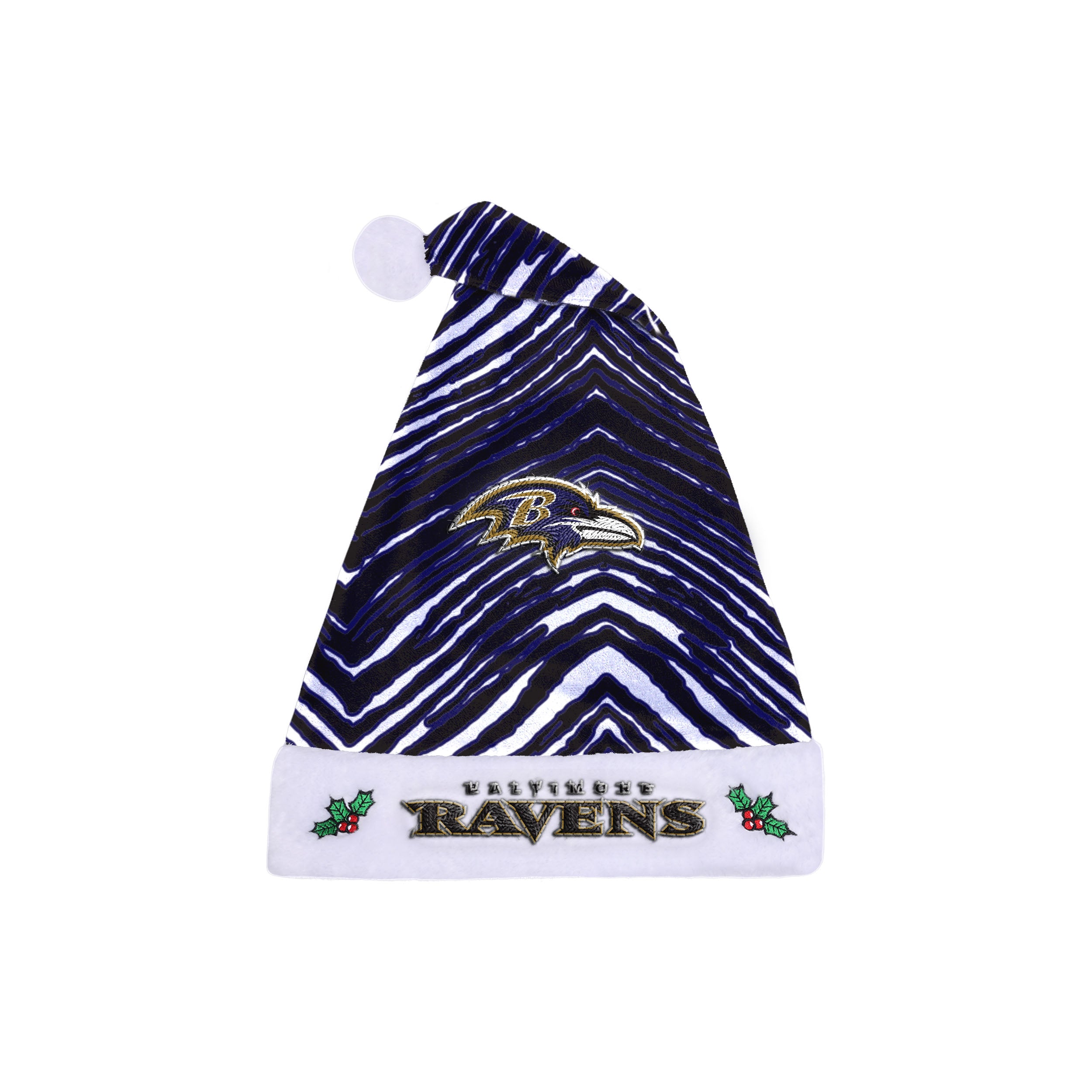 Zubaz Santa Hat NFL Baltimore Ravens - Team color - Official NFL Ravens Zubaz Apparel