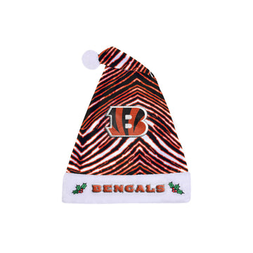 Zubaz NFL Cincinnati Bengals Team Color Santa Hat