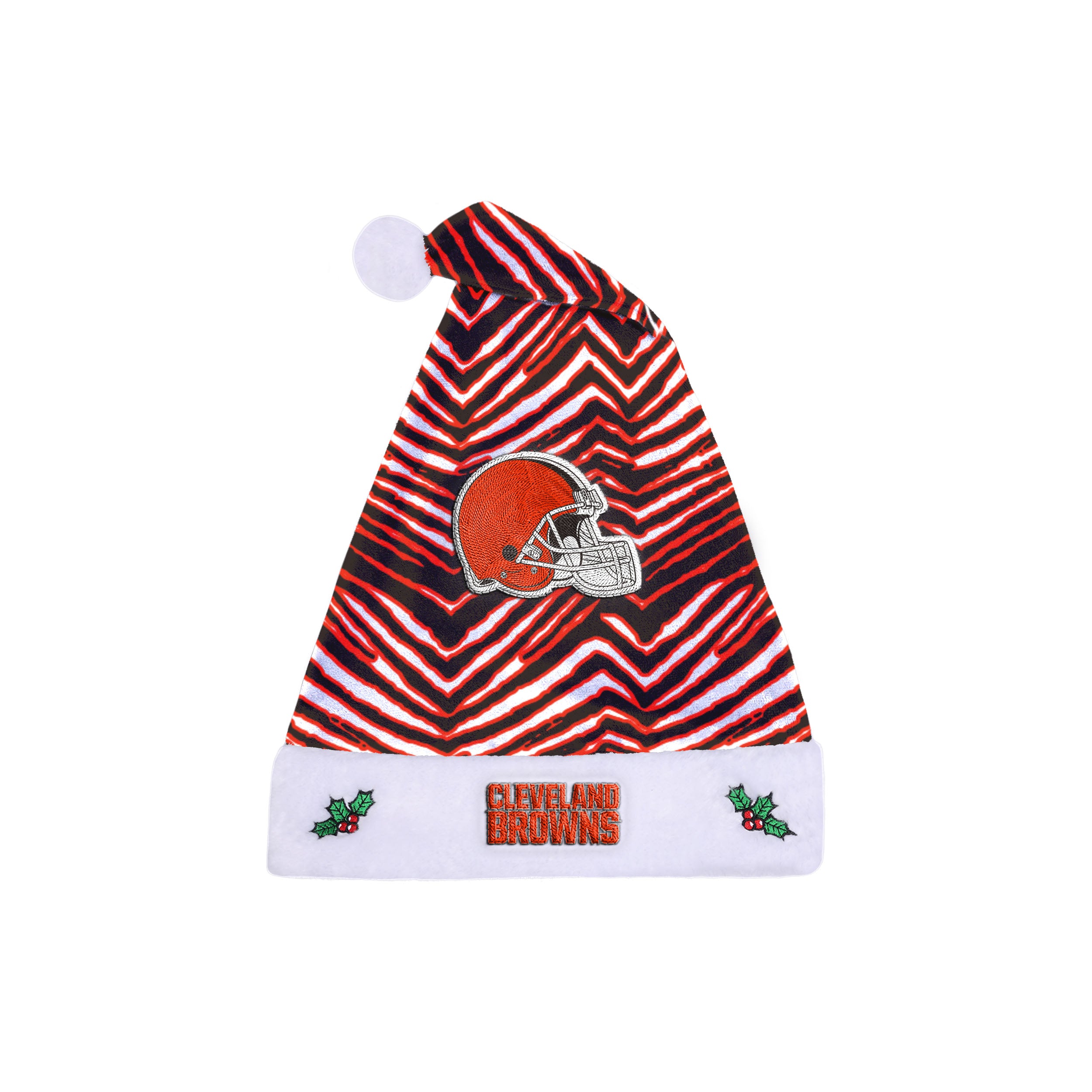 Zubaz Santa Hat NFL Cleveland Browns - Team color