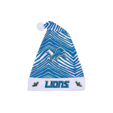 Zubaz NFL Detroit Lions Team Color Santa Hat