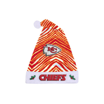 Zubaz NFL Kansas City Chiefs Team Color Santa Hat