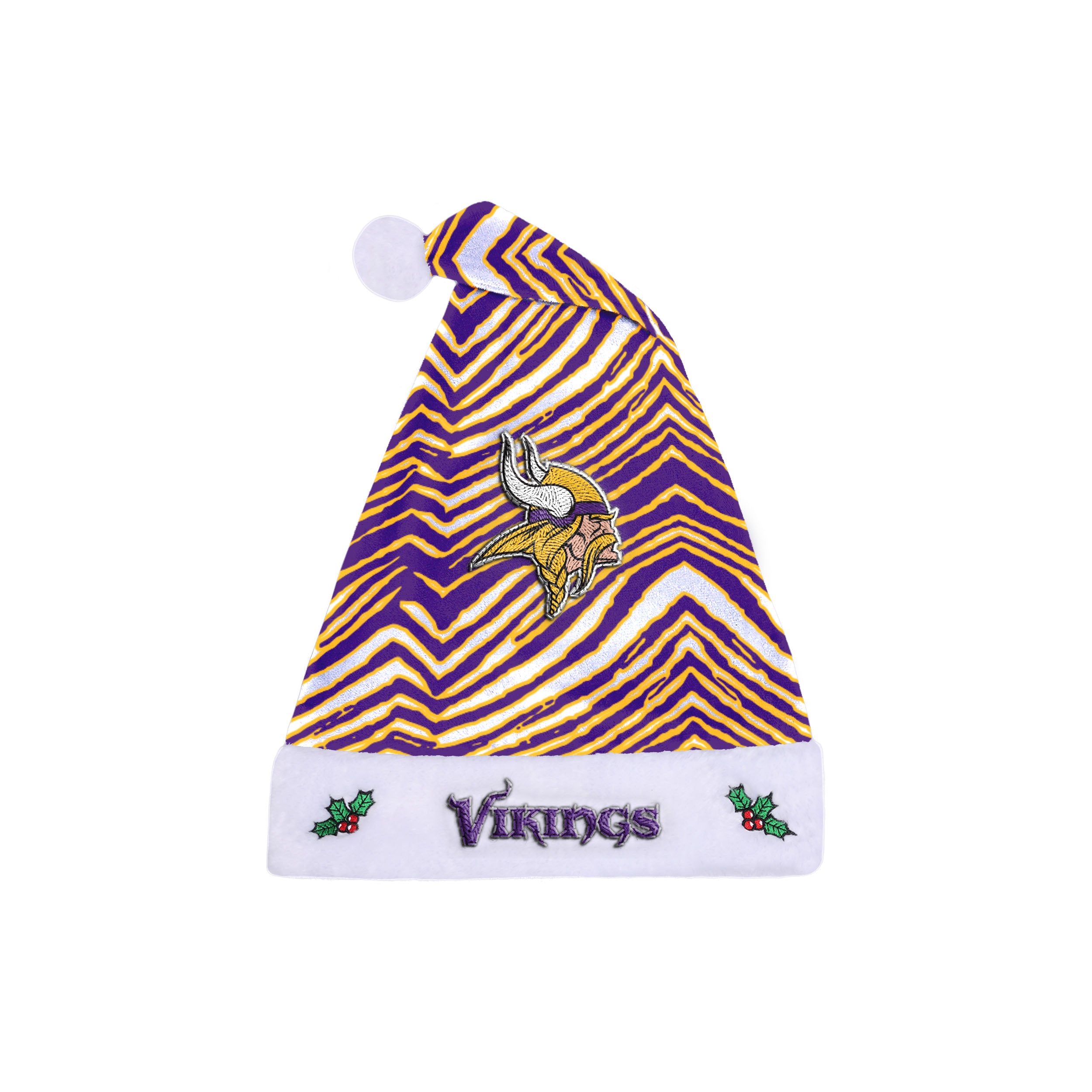 Zubaz Santa Hat NFL Minnesota Vikings - Team color - Official NFL Vikings Zubaz Apparel