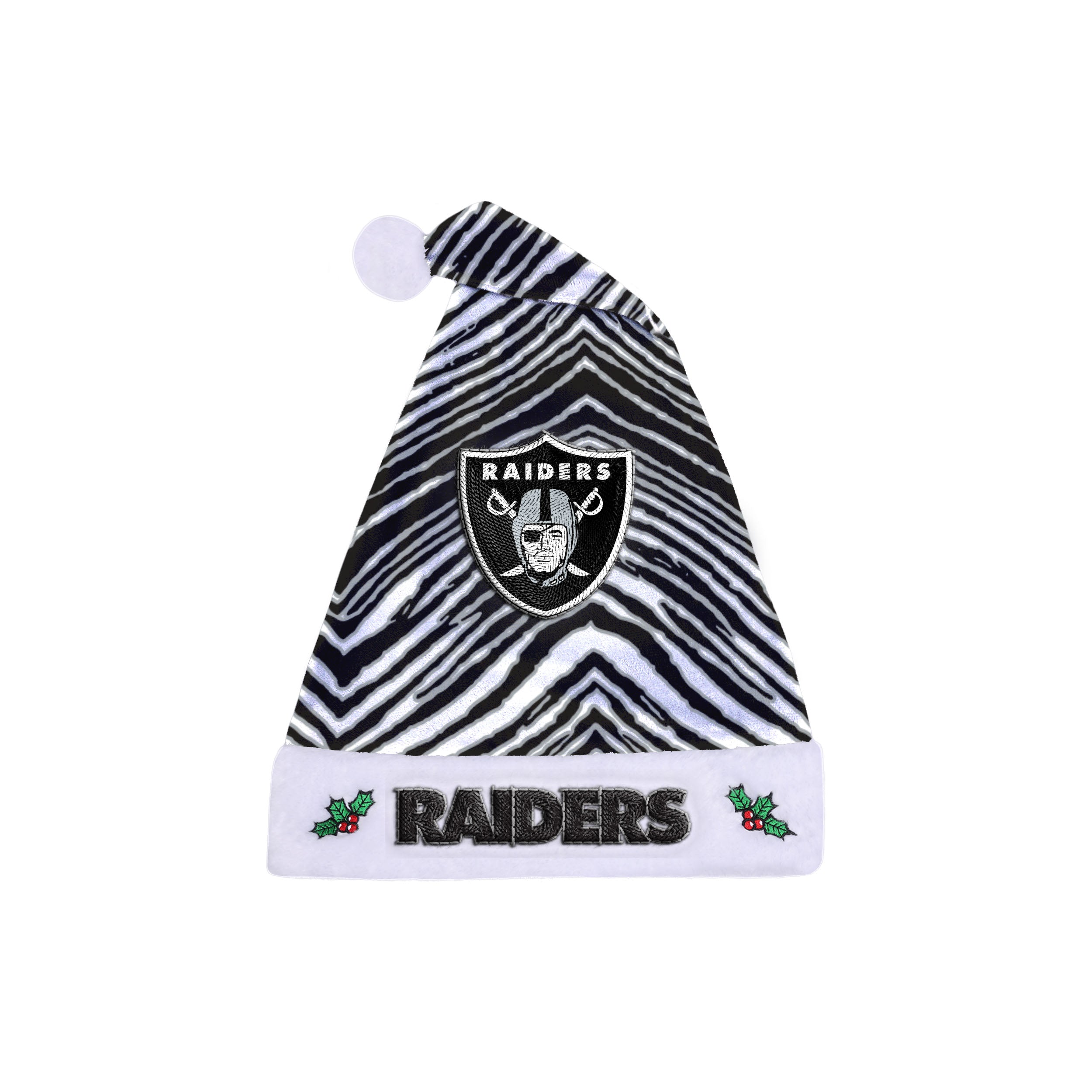 Zubaz Santa Hat NFL Las Vegas Raiders - Team color - Official NFL Raiders Zubaz Apparel