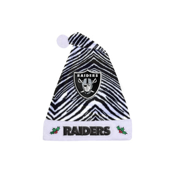 Zubaz NFL Las Vegas Raiders Team Color Santa Hat