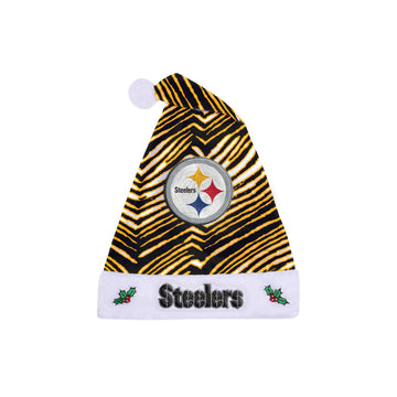Zubaz NFL Pittsburgh Steelers Team Color Santa Hat