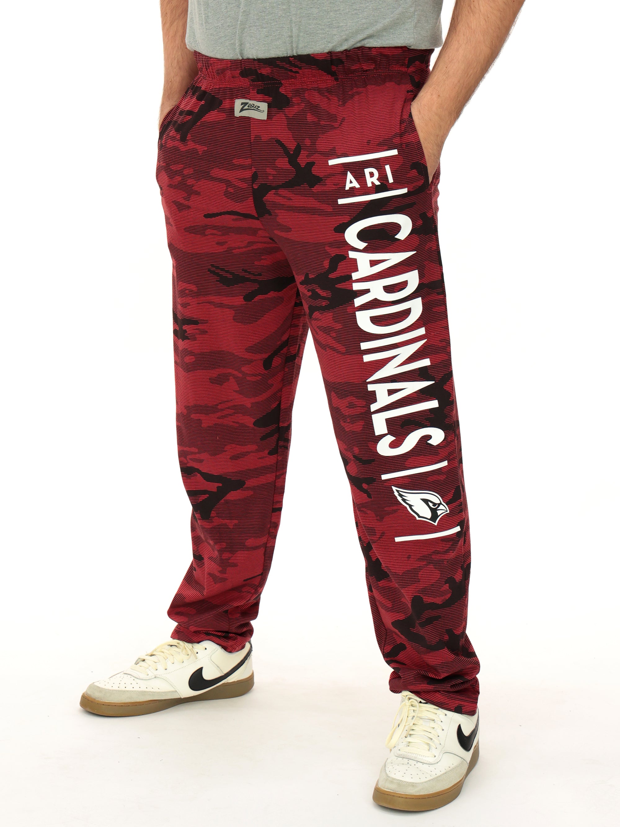 Zubaz NFL Adult Unisex Z88 Camo Lines Pants, Arizona Cardinals
