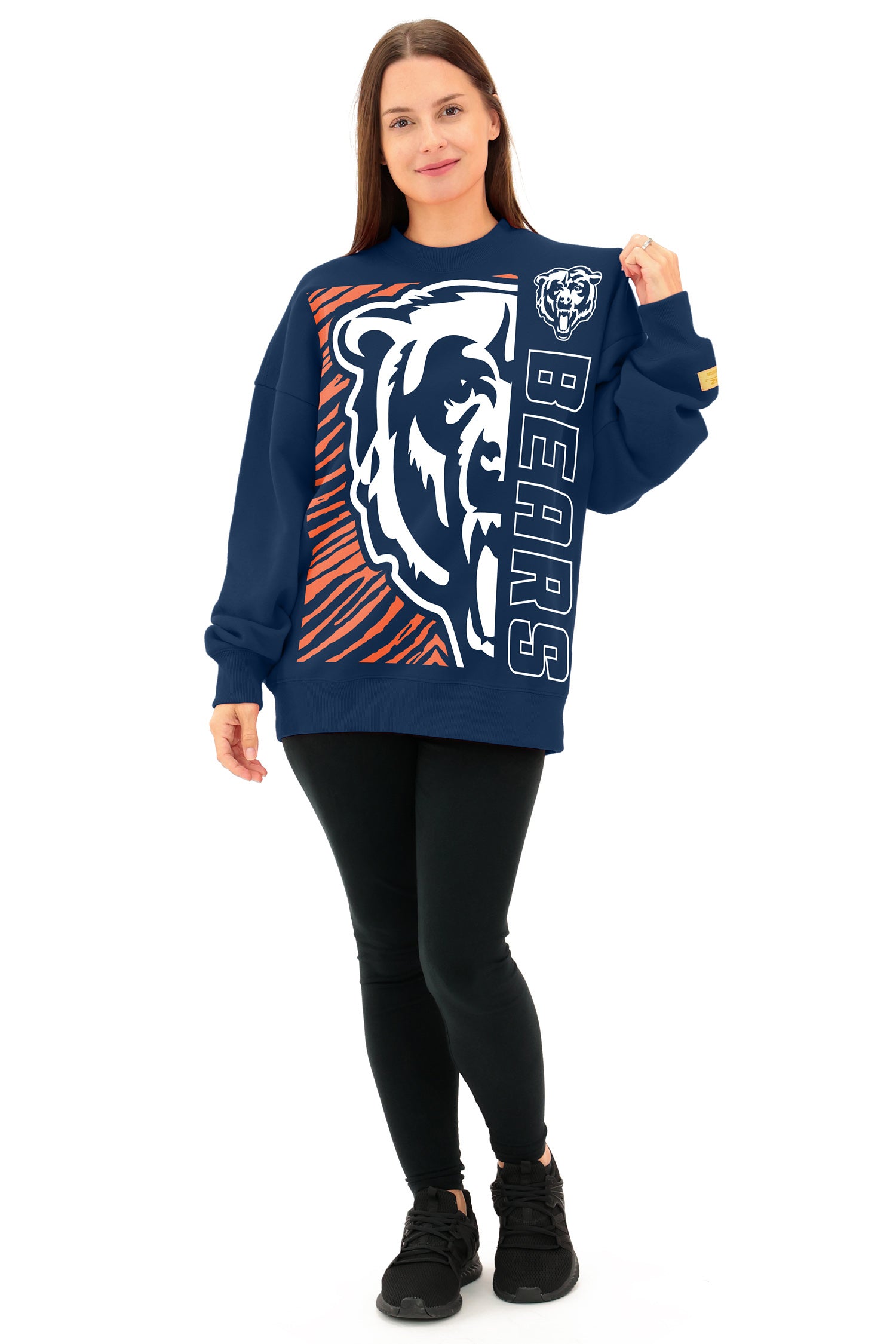 Zubaz NFL 90s Drop Shoulder Crewneck -MVP, CHICAGO BEARS - Official NFL Bears Zubaz Apparel (2 of 14)