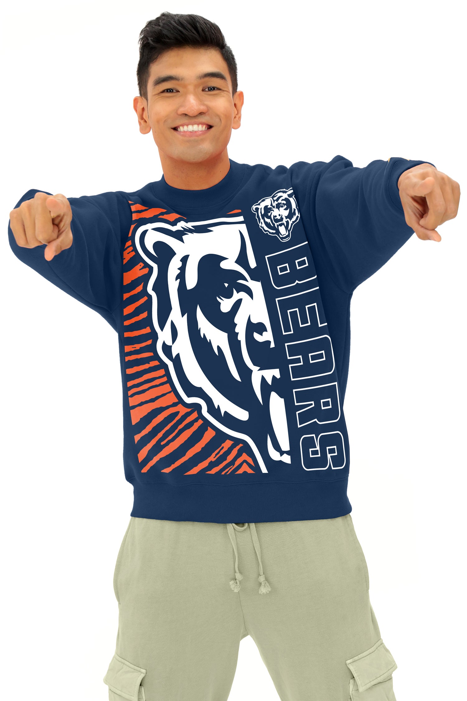 Zubaz NFL 90s Drop Shoulder Crewneck -MVP, CHICAGO BEARS - Official NFL Bears Zubaz Apparel (4 of 14)