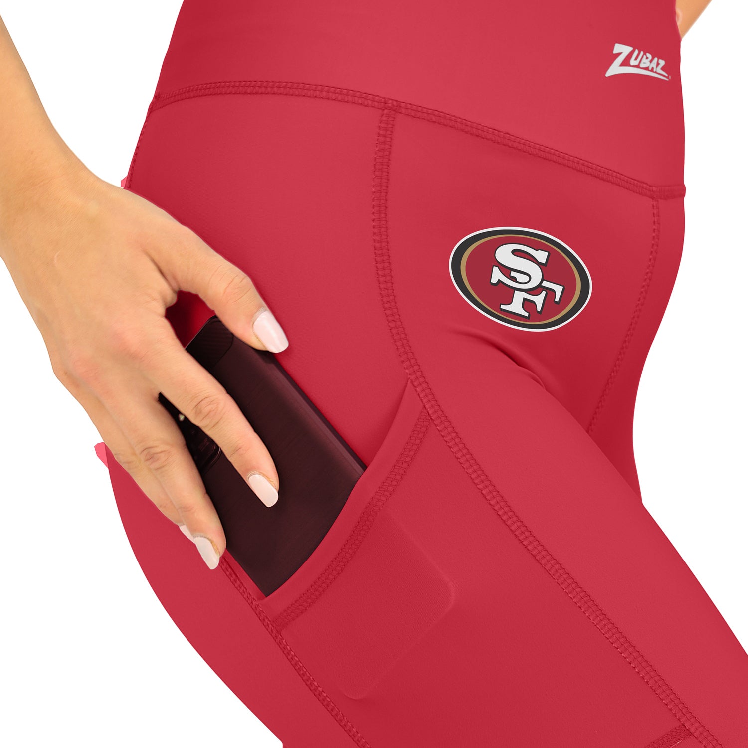 Zubaz NFL Women's Fade Primary Logo Leggings, San Francisco 49ers