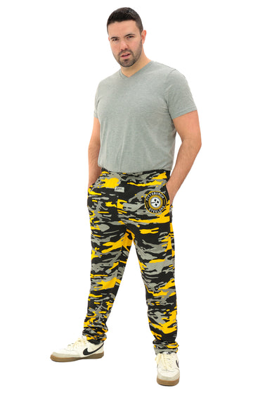 Zubaz NFL Pittsburgh Steelers Adult Unisex Alternate Camo Z88 Embroidered Logo Pants