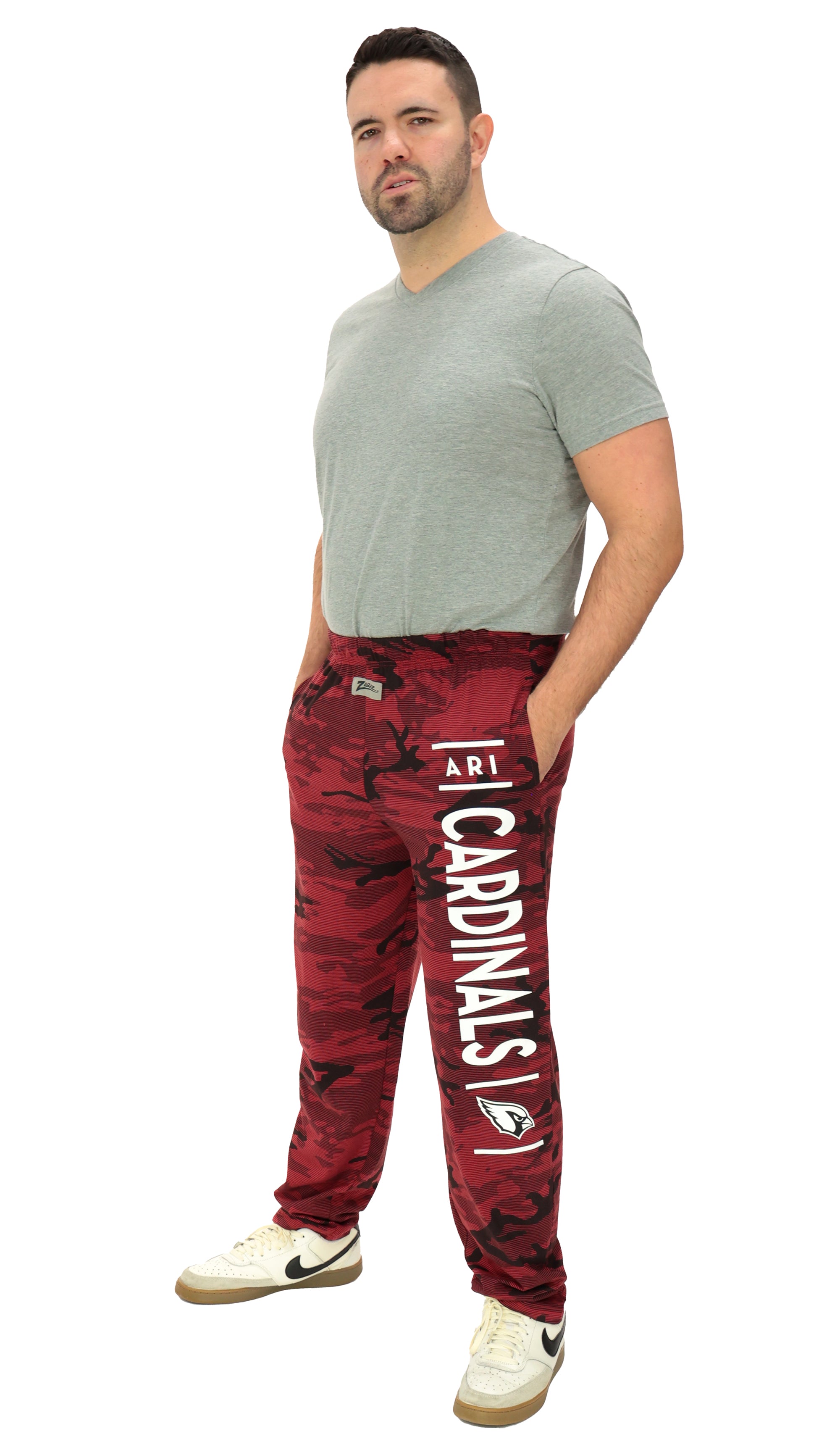 Zubaz NFL Adult Unisex Z88 Camo Lines Pants, Arizona Cardinals
