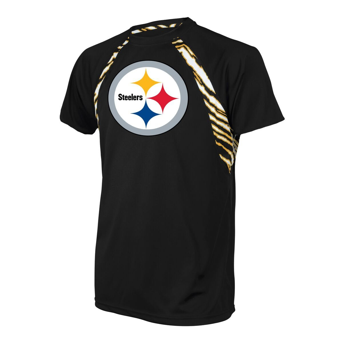 Zubaz NFL Steelers Men's Short Sleeve Zebra Accent T-Shirt