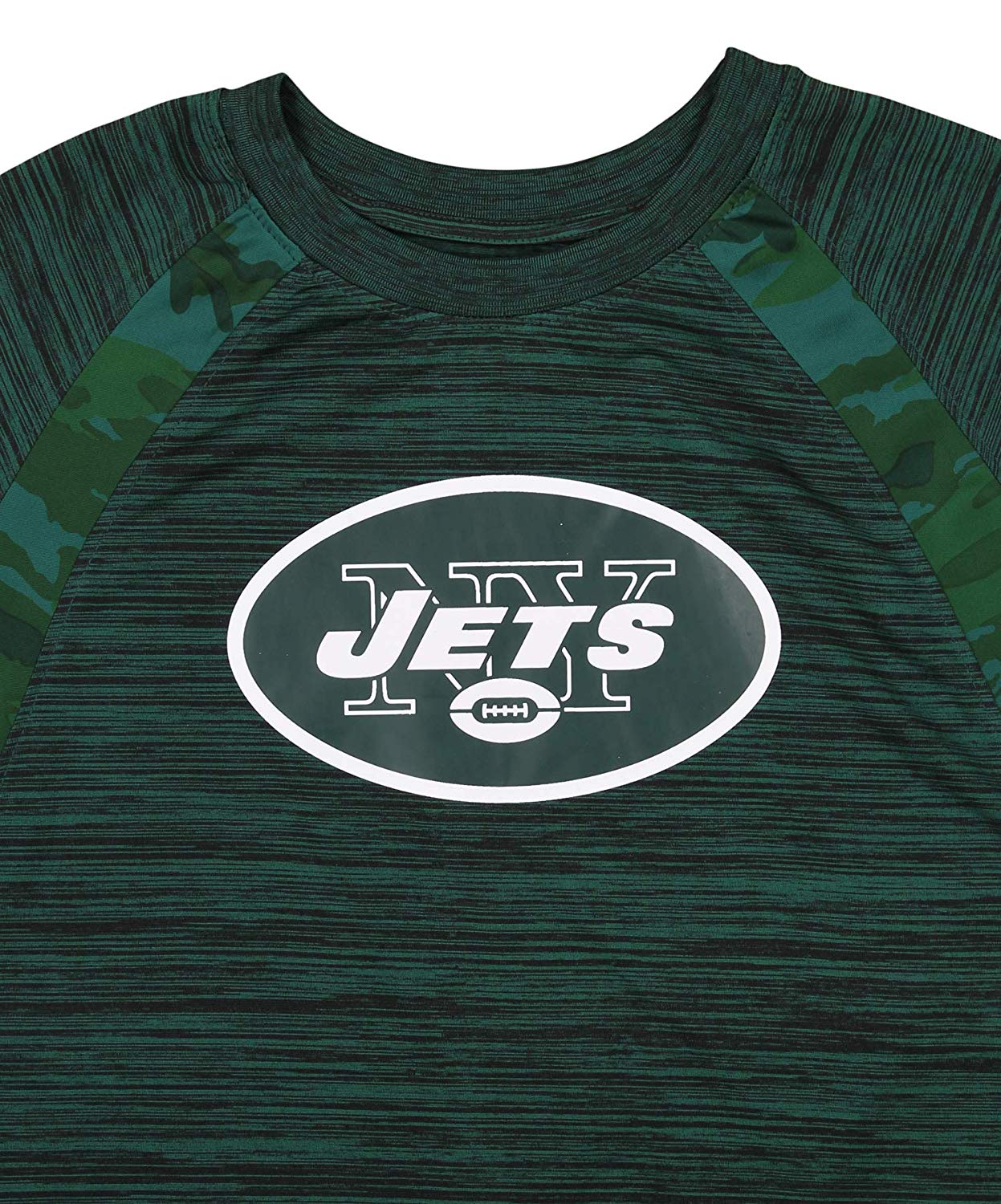 Zubaz NFL Men's New York Jets Tonal Camo Raglan T-Shirt