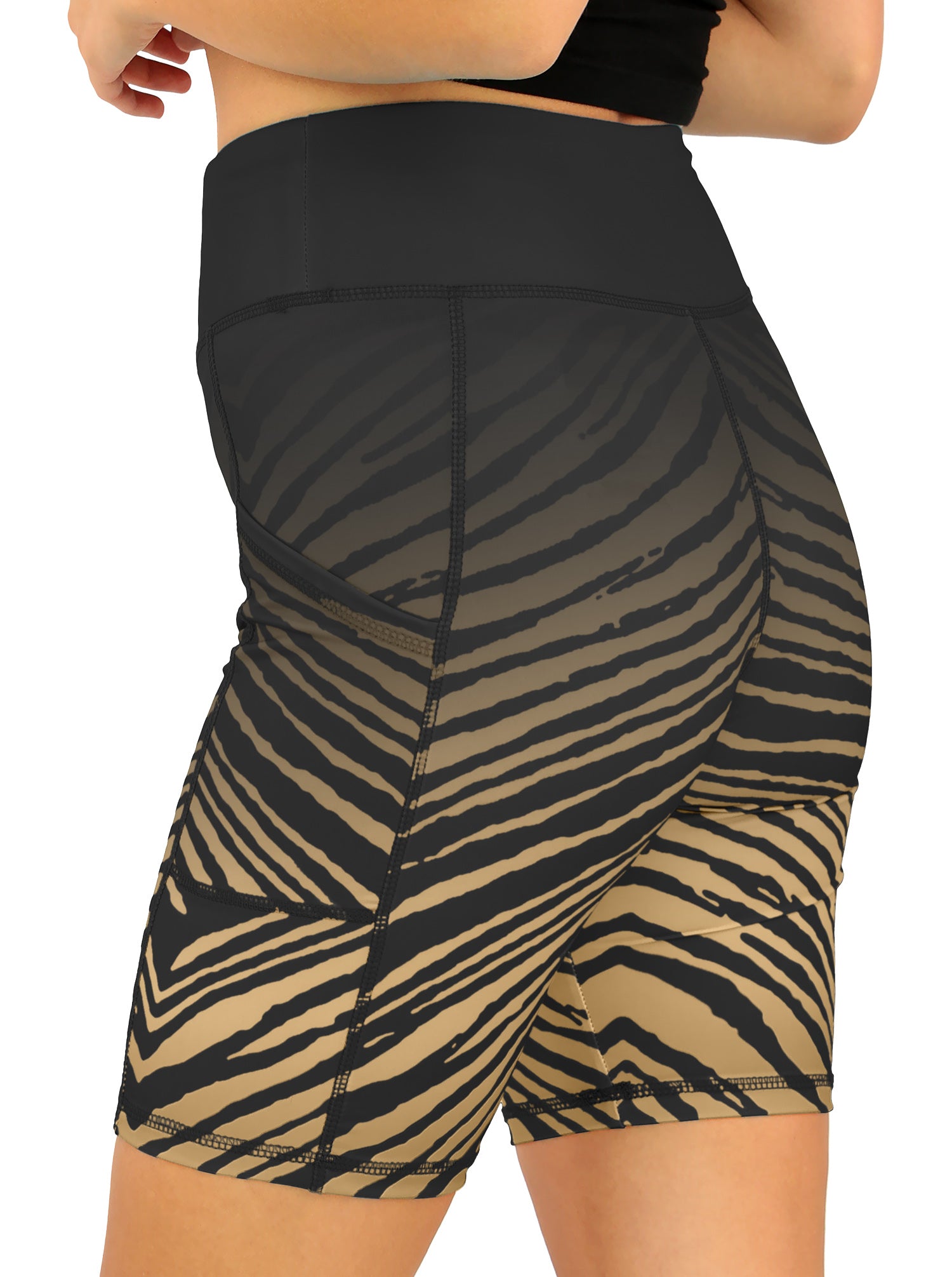 Zubaz NFL Women's Fade Biker Shorts, New Orleans Saints