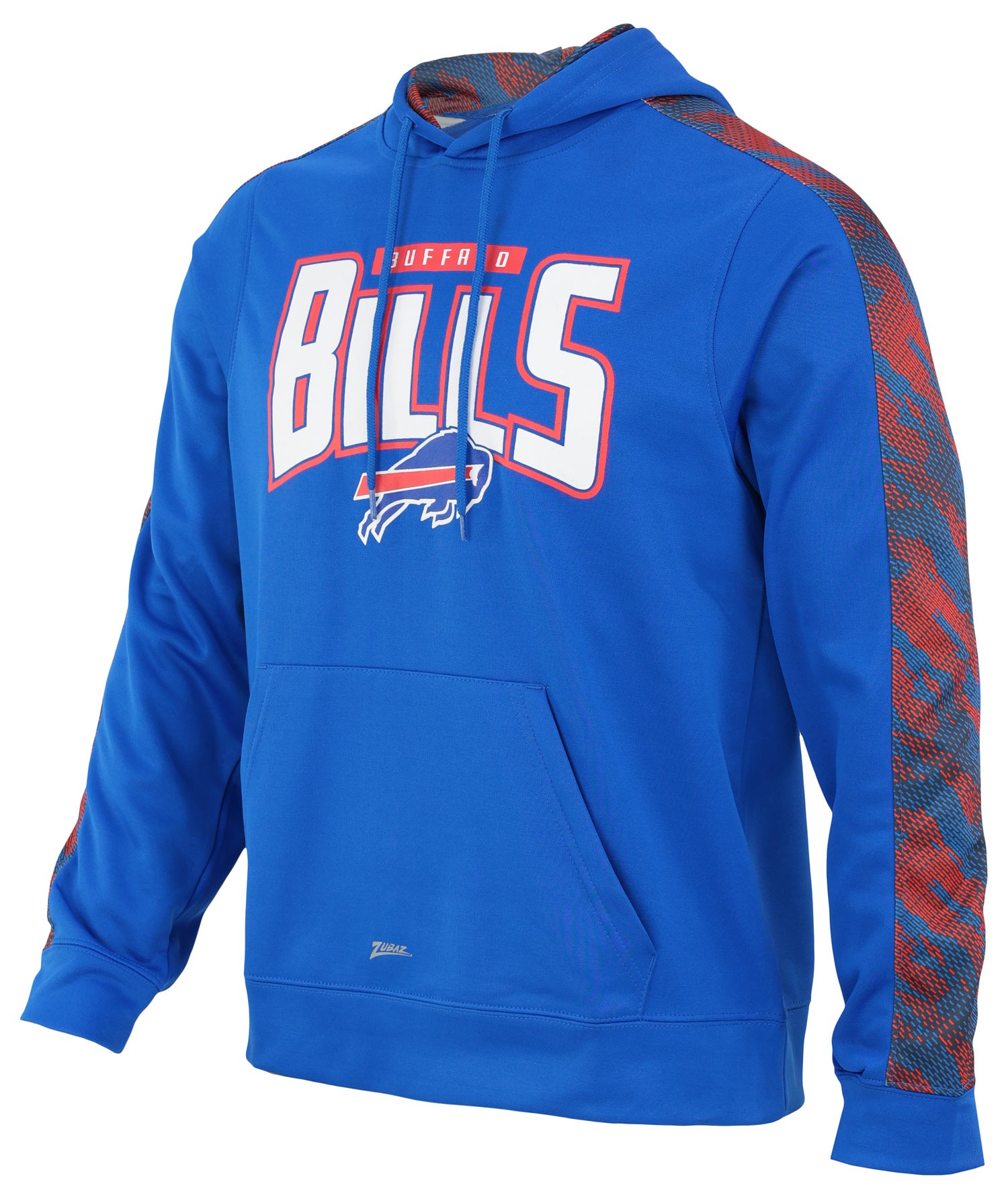 Zubaz NFL Men's Pullover Hoodie With Viper Stripe, Bills Mafia, Buffalo Bills