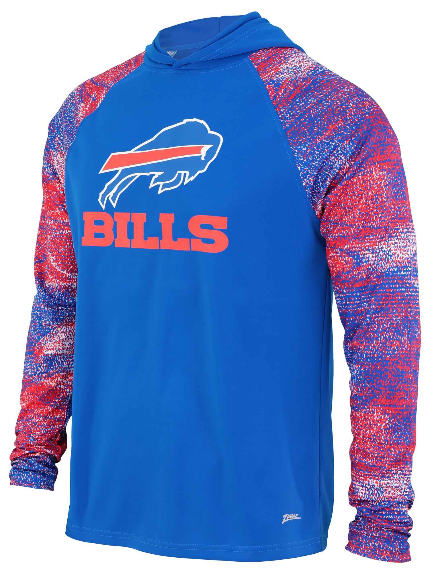 Zubaz NFL Men's Buffalo Bills French Terry Static Light Weight Hoodie
