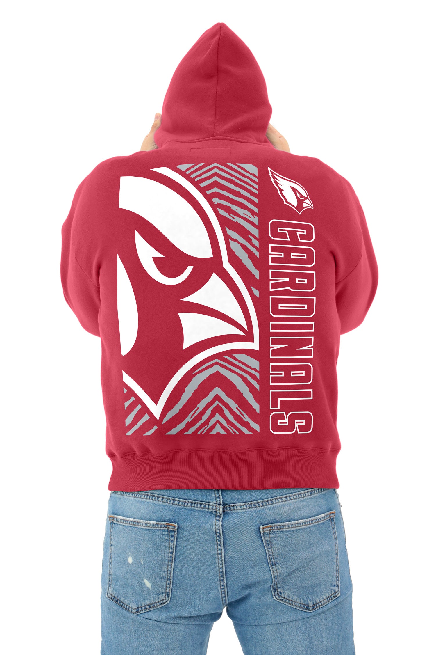 Zubaz NFL 90s Drop Shoulder Hoodie -MVP, ARIZONA CARDINALS