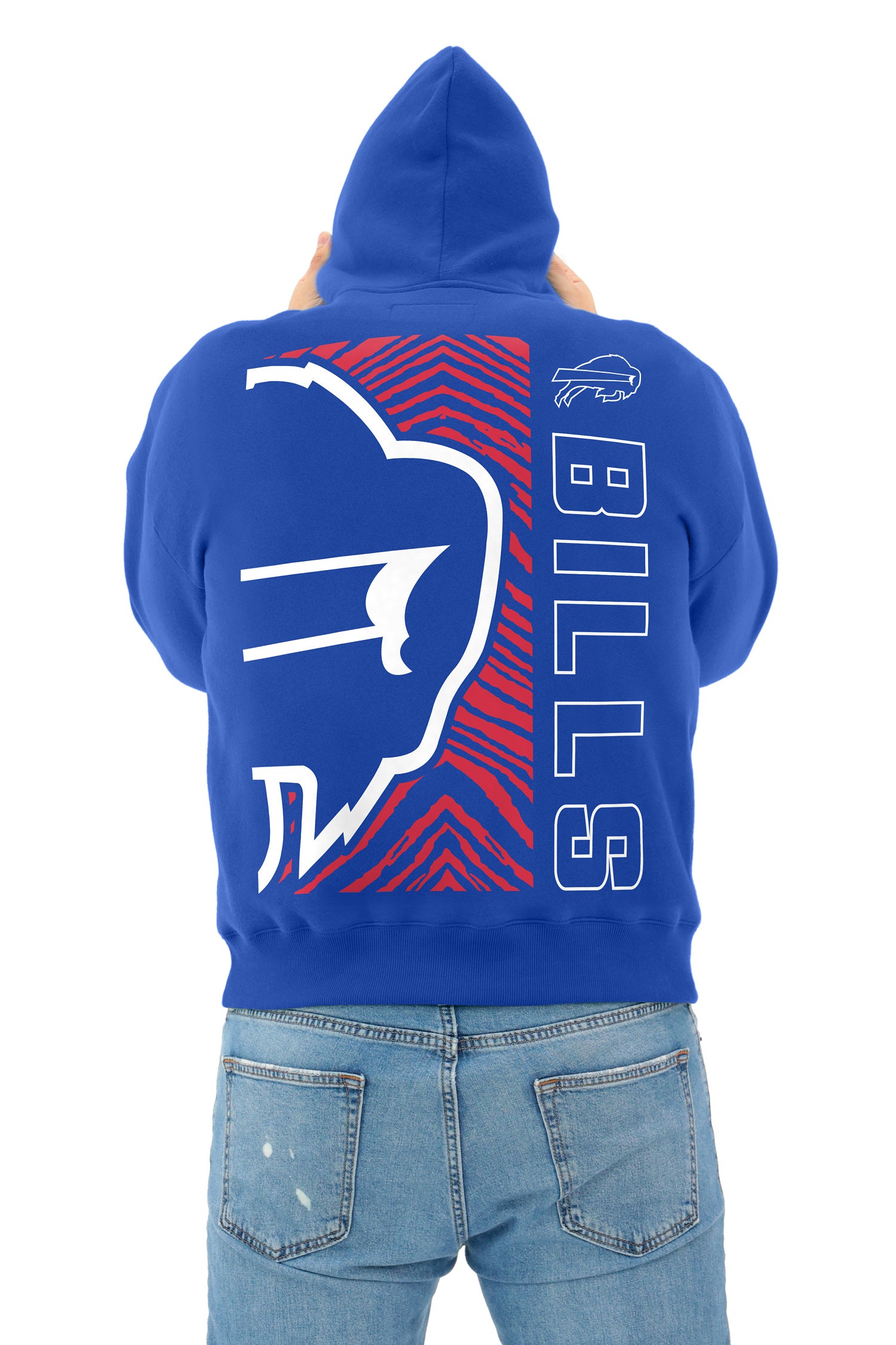 Zubaz NFL 90s Drop Shoulder Hoodie -MVP, BUFFALO BILLS