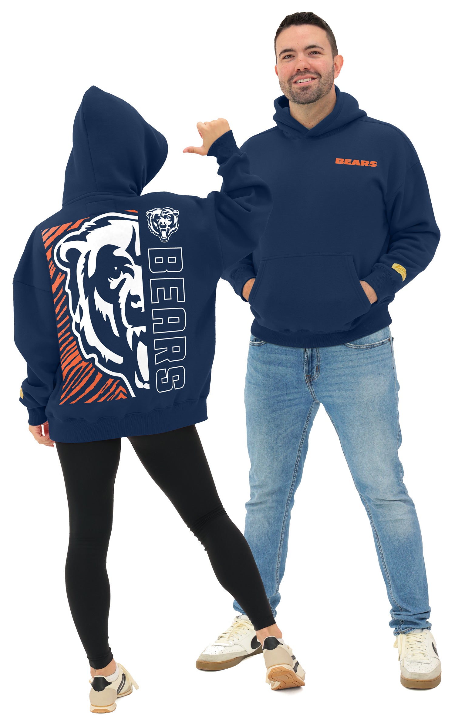 Zubaz NFL 90s Drop Shoulder Hoodie -MVP, CHICAGO BEARS - Official NFL Bears Zubaz Apparel (12 of 12)