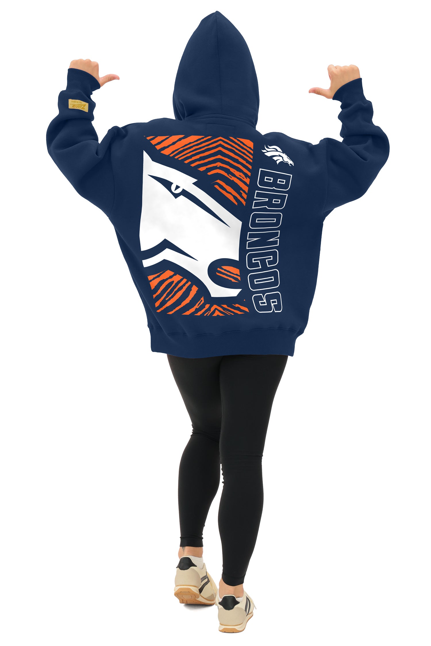 Zubaz NFL 90s Drop Shoulder Hoodie -MVP, DENVER BRONCOS