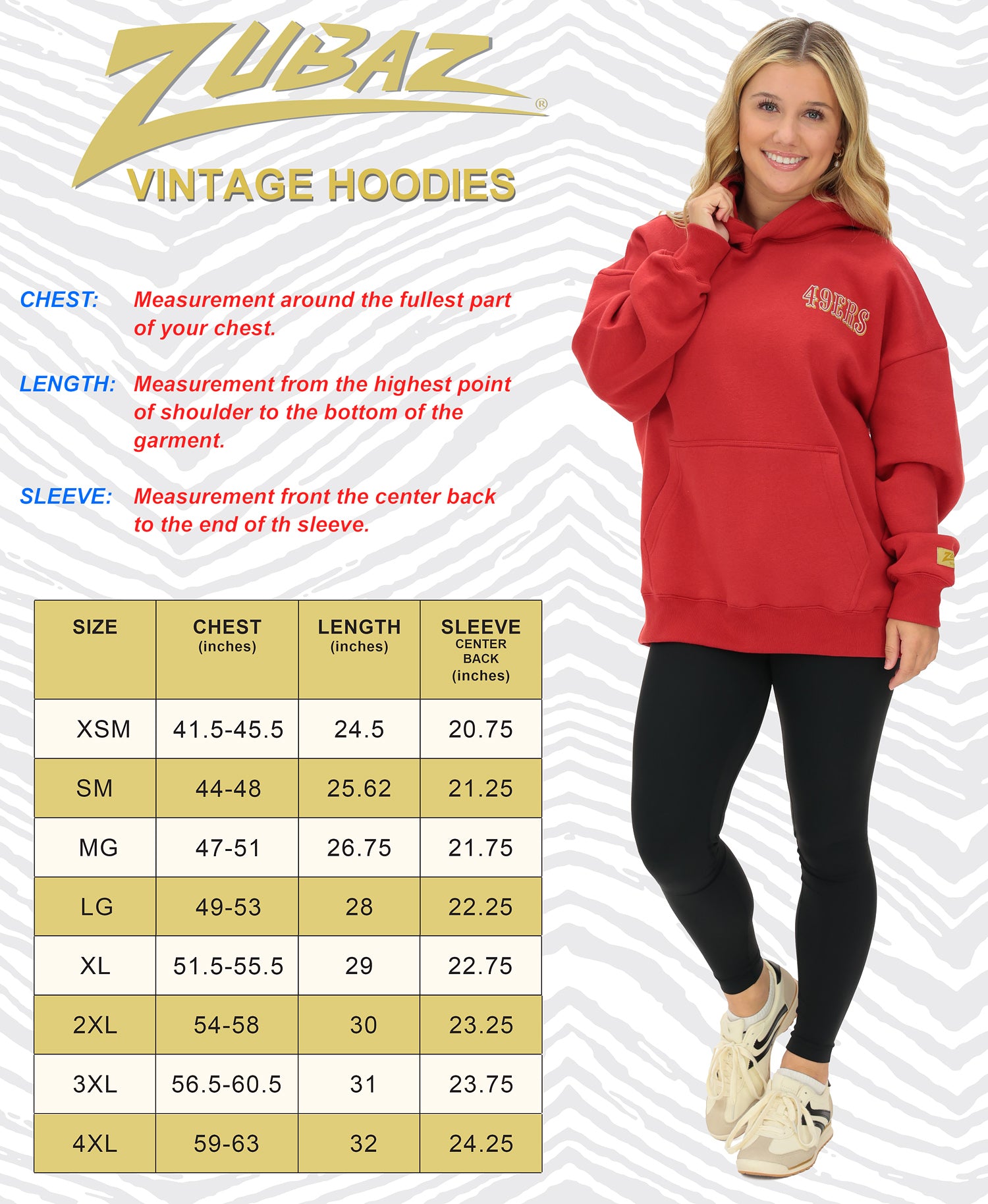 Zubaz NFL 90s Drop Shoulder Hoodie -MVP, LOS ANGELES RAMS