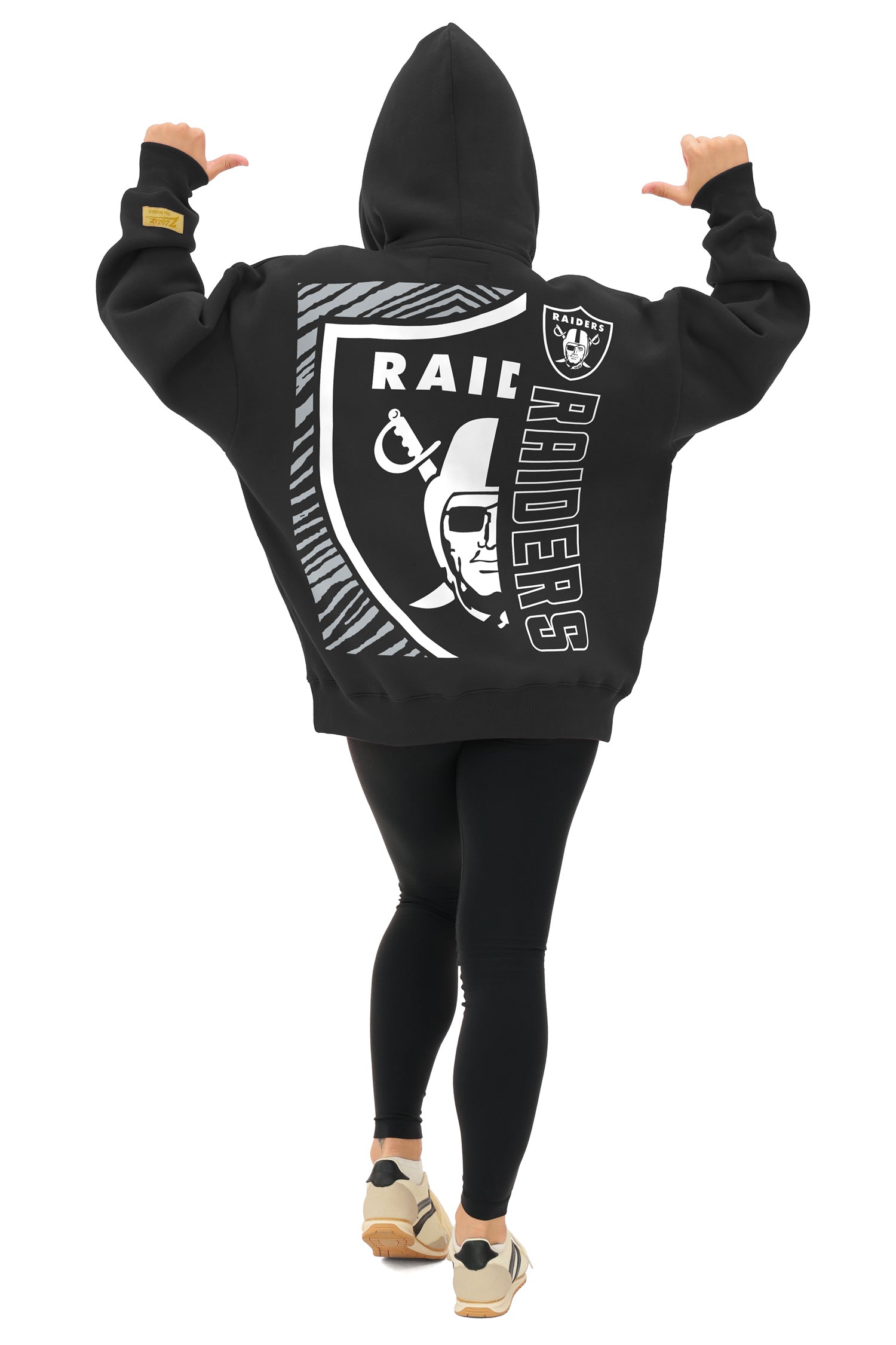 Zubaz NFL 90s Drop Shoulder Hoodie -MVP, LAS VEGAS RAIDERS