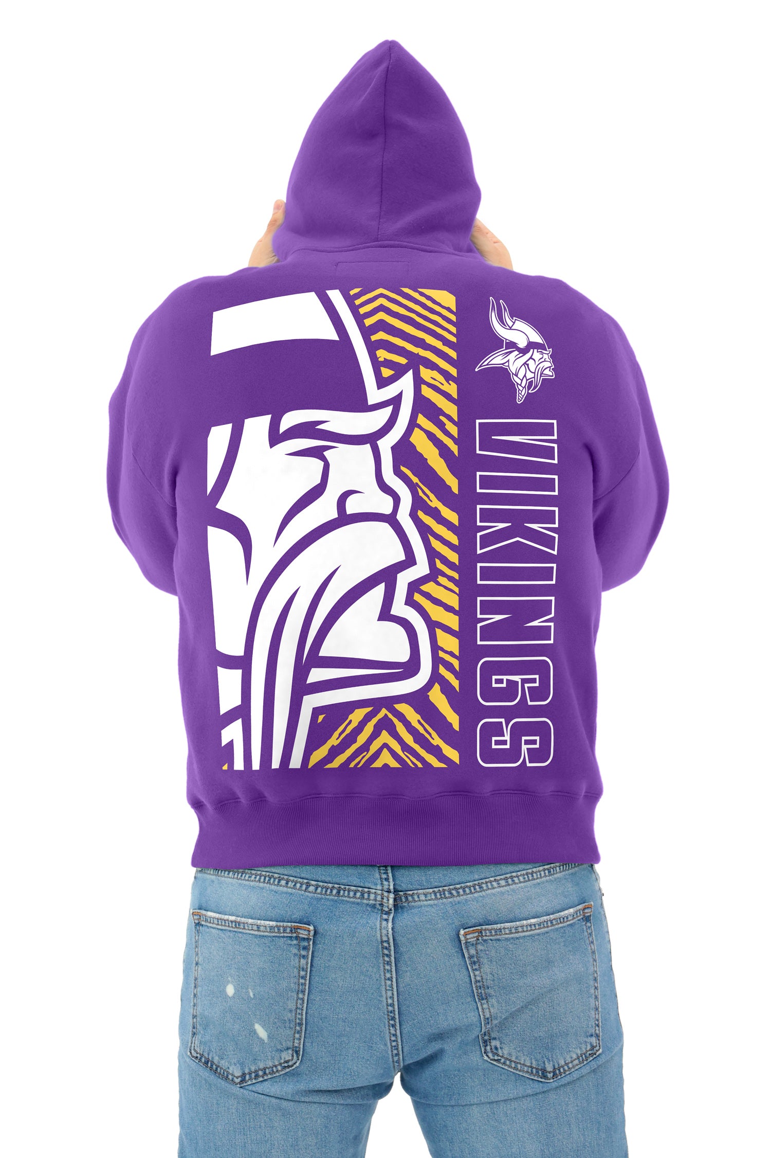 Zubaz NFL 90s Drop Shoulder Hoodie -MVP, MINNESOTA VIKINGS - Official NFL Vikings Zubaz Apparel (10 of 12)
