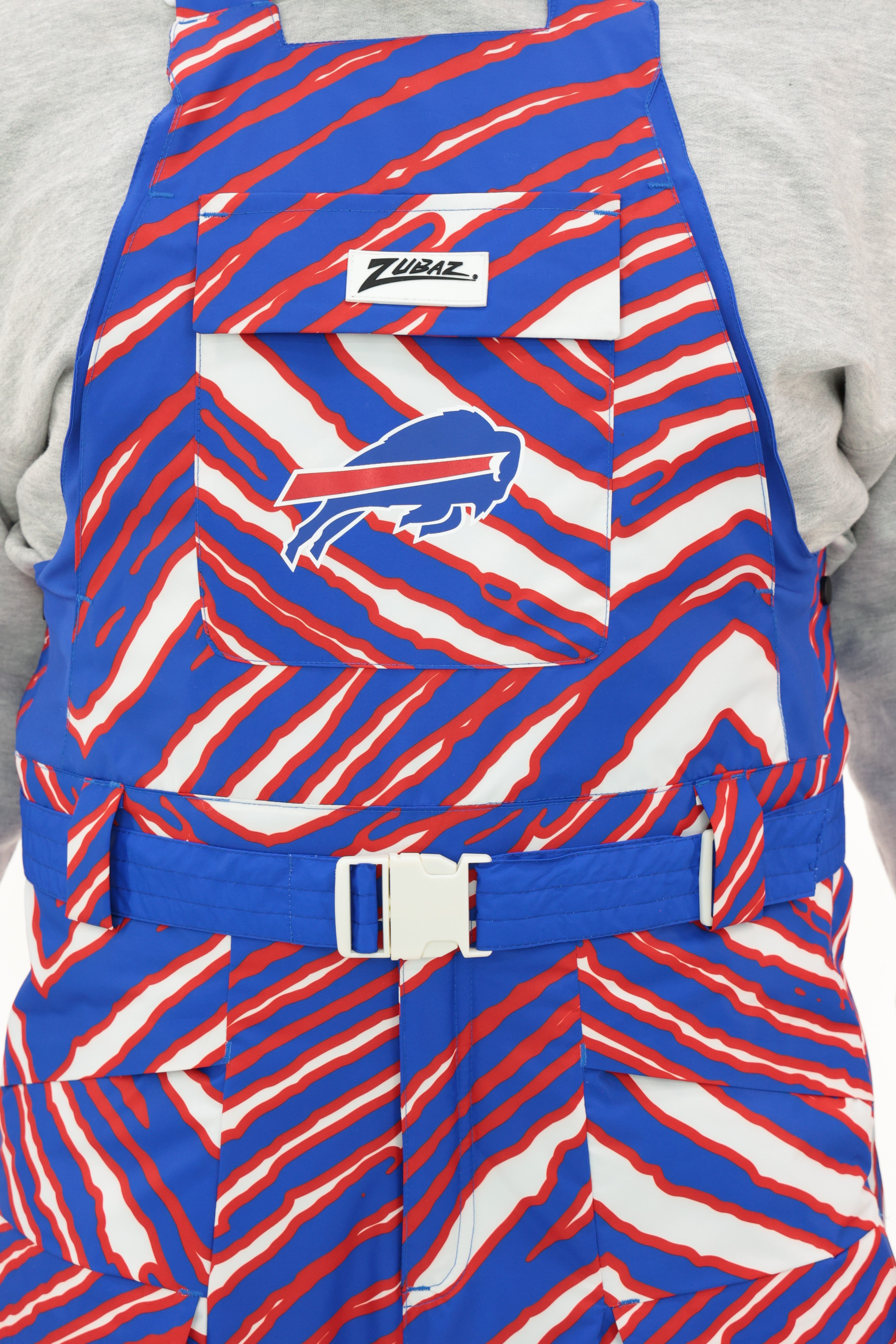 Zubaz NFL Kids Unisex Zebra Team Color Blizzard Snow Bib Jr, Washington Commanders