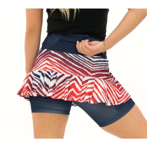 Zubaz NFL Women's Zebra Ombre Skort Team Primary Logo, Houston Texans