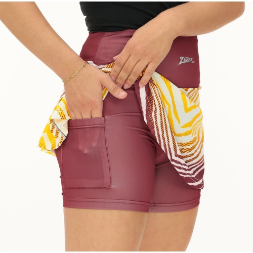 Zubaz NFL Women's Zebra Ombre Skort Team Primary Logo, Washington Commanders