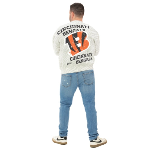 Zubaz NFL 90's All Over Zebra Crewneck Sweatshirt – Full Back, CINCINNATI BENGALS - Official NFL Bengals Zubaz Apparel (5 o