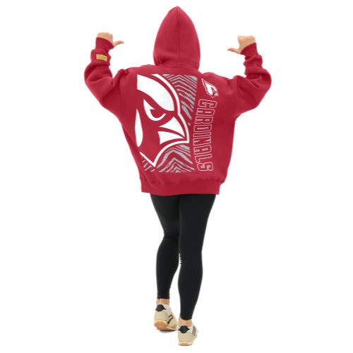 Zubaz NFL 90s Drop Shoulder Hoodie -MVP, ARIZONA CARDINALS