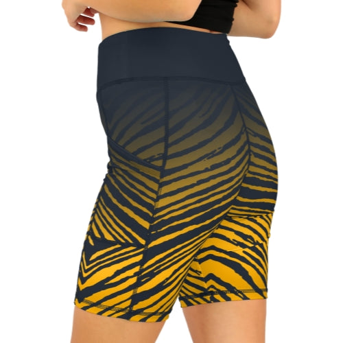 Zubaz NFL Women's Fade Biker Shorts, Pittsburgh Steelers