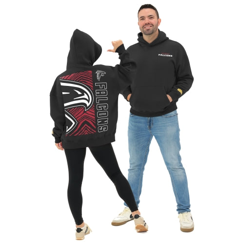 Zubaz NFL 90s Drop Shoulder Hoodie -MVP, ATLANTA FALCONS