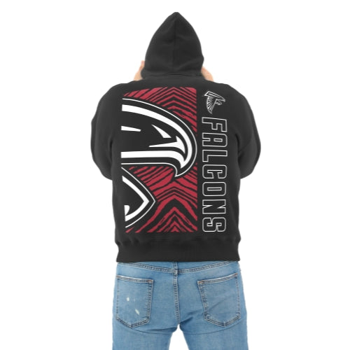 Zubaz NFL 90s Drop Shoulder Hoodie -MVP, ATLANTA FALCONS