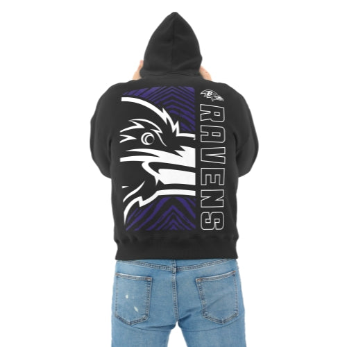 Zubaz NFL 90s Drop Shoulder Hoodie -MVP, BALTIMORE RAVENS - Official NFL Ravens Zubaz Apparel (5 of 12)