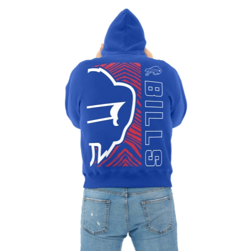 Zubaz NFL 90s Drop Shoulder Hoodie -MVP, BUFFALO BILLS