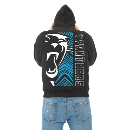 Zubaz NFL 90s Drop Shoulder Hoodie -MVP, CAROLINA PANTHERS