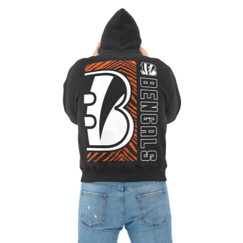 Zubaz NFL 90s Drop Shoulder Hoodie -MVP, CINCINNATI BENGALS