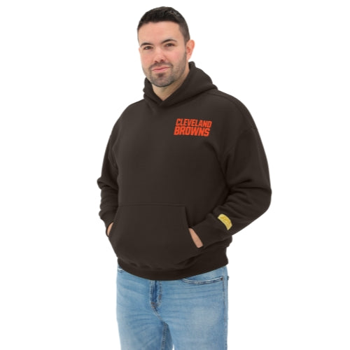 Zubaz NFL 90s Drop Shoulder Hoodie -MVP, CLEVELAND BROWNS