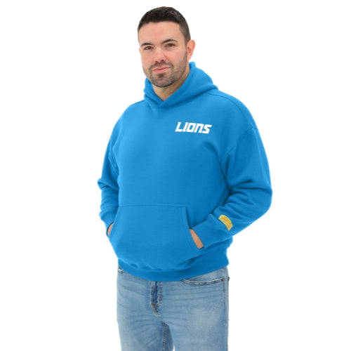 Zubaz NFL 90s Drop Shoulder Hoodie -MVP, DETROIT LIONS
