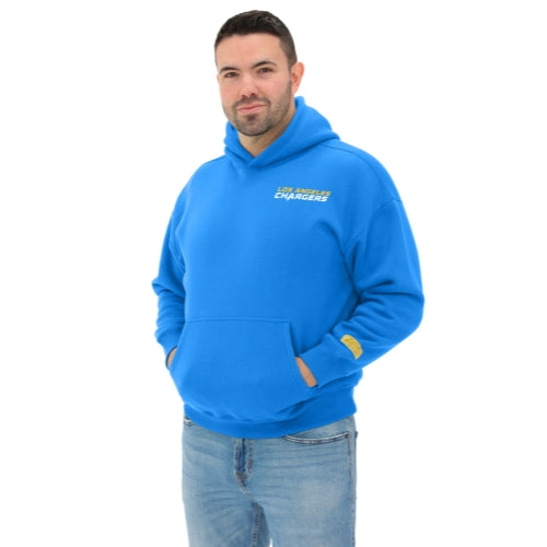 Zubaz NFL 90s Drop Shoulder Hoodie -MVP, LOS ANGELES CHARGERS