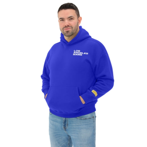 Zubaz NFL 90s Drop Shoulder Hoodie -MVP, LOS ANGELES RAMS