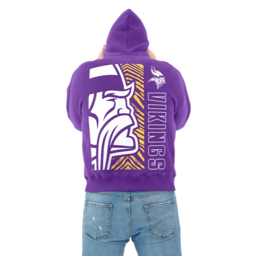Zubaz NFL 90s Drop Shoulder Hoodie -MVP, MINNESOTA VIKINGS