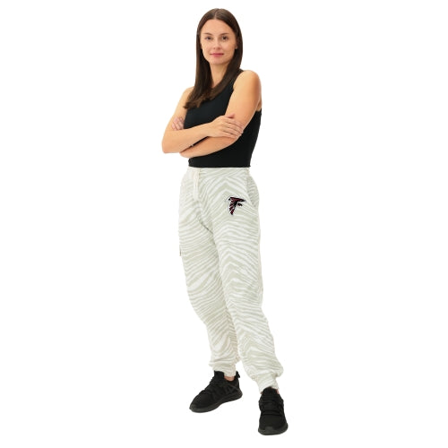 Zubaz NFL UNISEX 90s Team Cargo Joggers - Zebra 2 Color, ATLANTA FALCONS