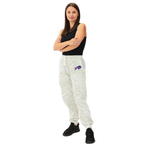 Zubaz NFL UNISEX 90s Team Cargo Joggers - Zebra 2 Color, BUFFALO BILLS